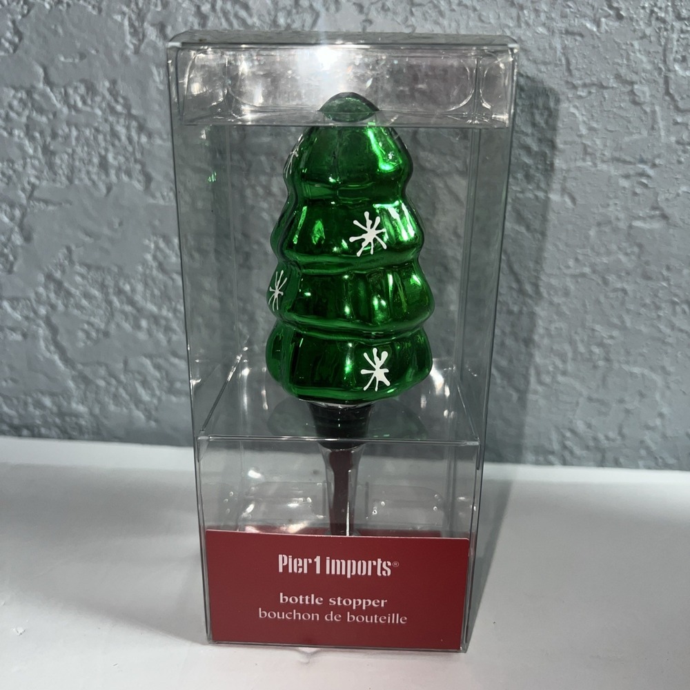 New Pier 1 Wine‎ Bottle Stopper Holiday Christmas 🎄 Tree New In Box